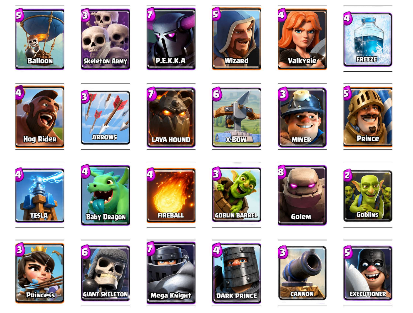 Clash Royale Cards